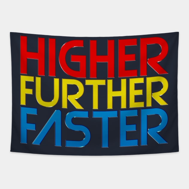 Higher Further Faster Tapestry by halfabubble