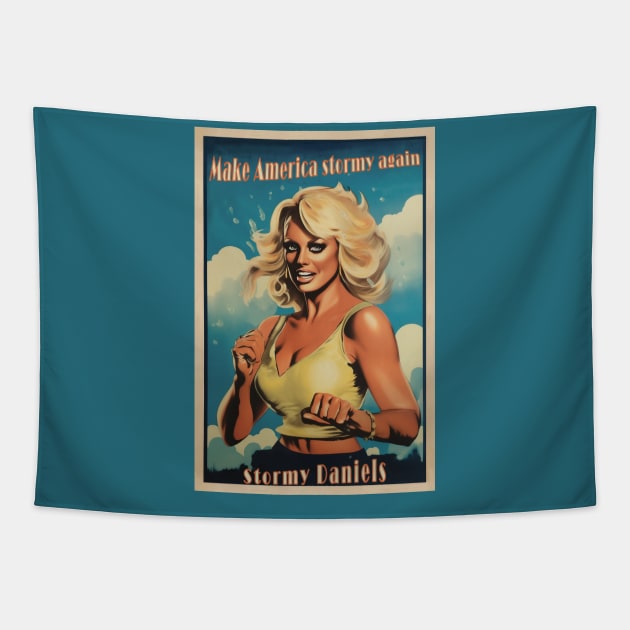 Stormy Daniels Tapestry by GreenMary Design