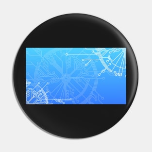 Futuristic Circle Blueprint Pin