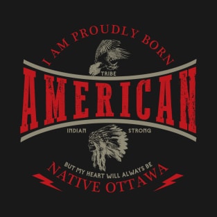 Ottawa Tribe Native American Indian Strong Pride Retro T-Shirt