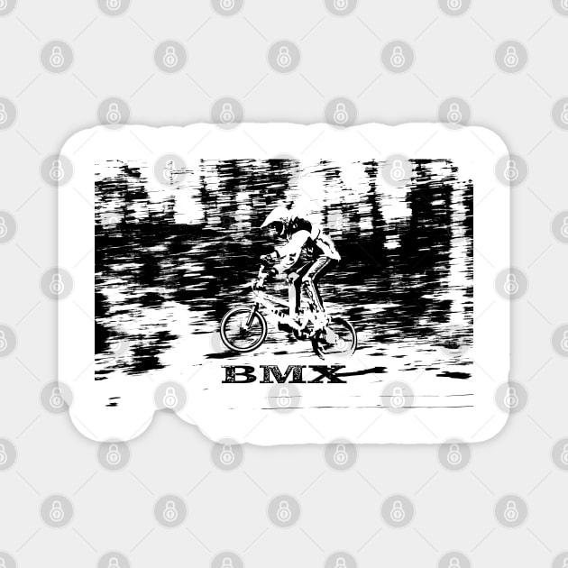 bmx racing Magnet by rickylabellevie