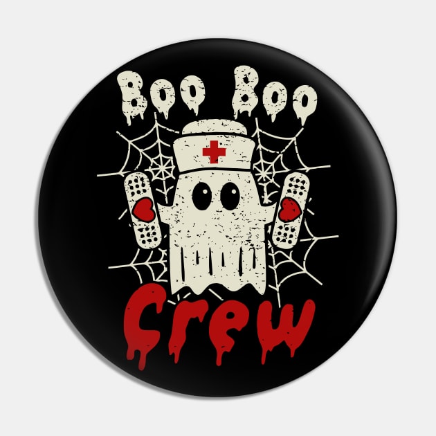 Boo Boo Crew // Cute Halloween Ghost Nurse Pin by SLAG_Creative