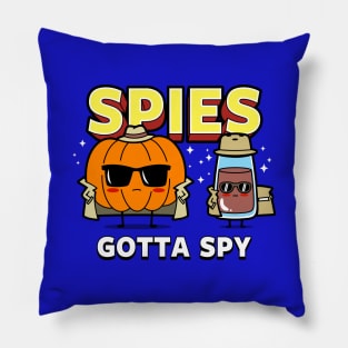 Funny Pumpkin Spice Cute Kawaii Spies Cartoon Funny Meme Pillow