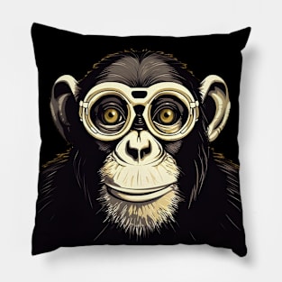 Monkey See, Monkey Do (no-fill dark background) Pillow