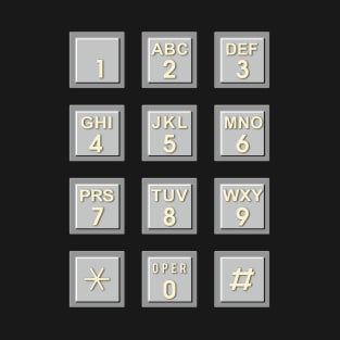 dial pad old retro phone T-Shirt