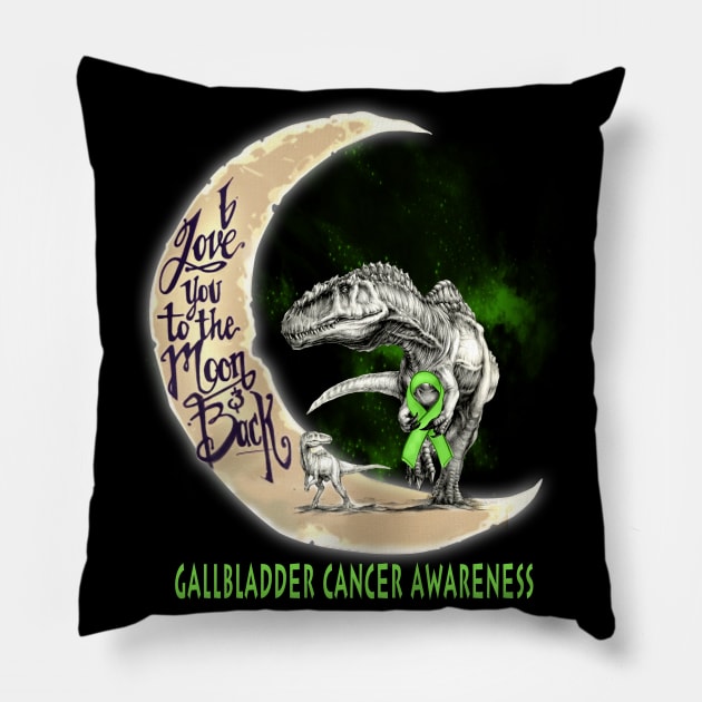 gallbladder cancer dinosaur Pillow by TeesCircle