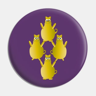 Many Funny Acrobat Cats Pin