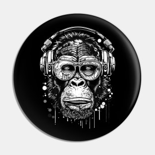 DJ APE WHITE Pin