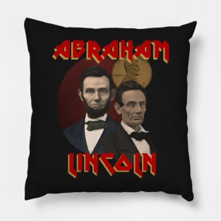 Abraham Lincoln 16th President heavy metal band bootleg Pillow