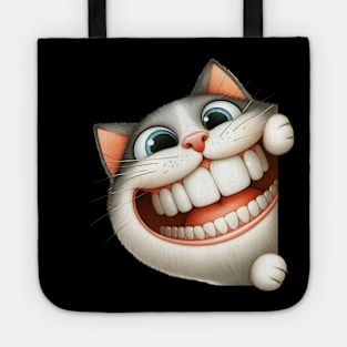 Cute Cat Playing Peek a Boo Tote