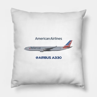 Illustration of American Airbus A330-300 Pillow