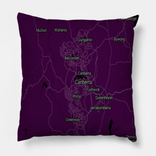 Canberra deep purple map Pillow