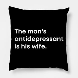 The man's antidepressant is his wifi Pillow