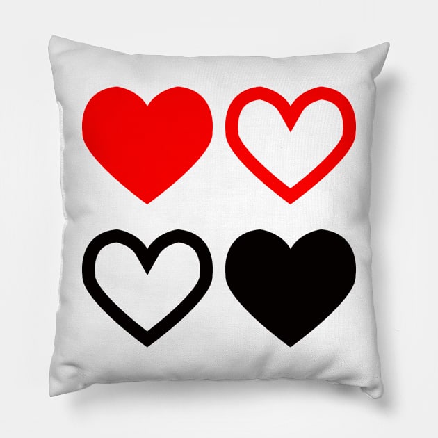 Jack of Hearts Pillow by Psycho Delia