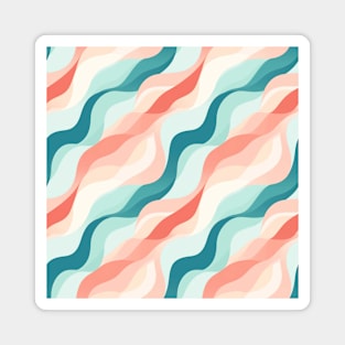 Pastel Ripples: Modern Abstract Waves Unleashed Magnet