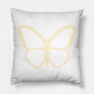 Orange/Yellow butterfly neon Pillow