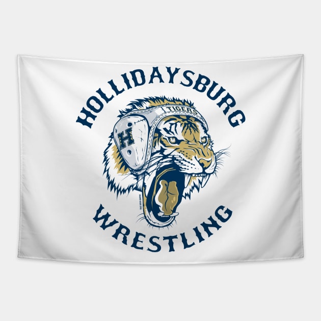 Hollidaysburg Wrestling Tapestry by OutdoorMayhem