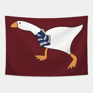 Goose Wizard with Blue Gray Scarf Tapestry