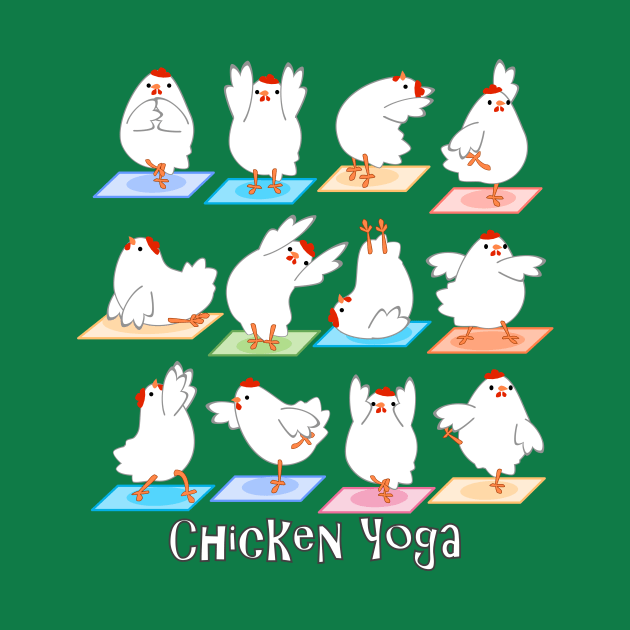 Chicken Yoga by LyddieDoodles