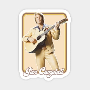 Glen Campbell / Retro 70s Style Fan Design Magnet