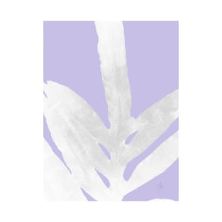 Green Fern on Lavender Inverted T-Shirt