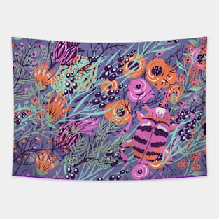 bugs and flowers Tapestry