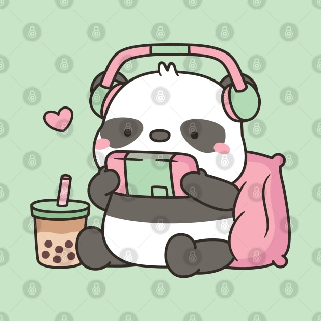 Cute Panda Bear Gamer by rustydoodle