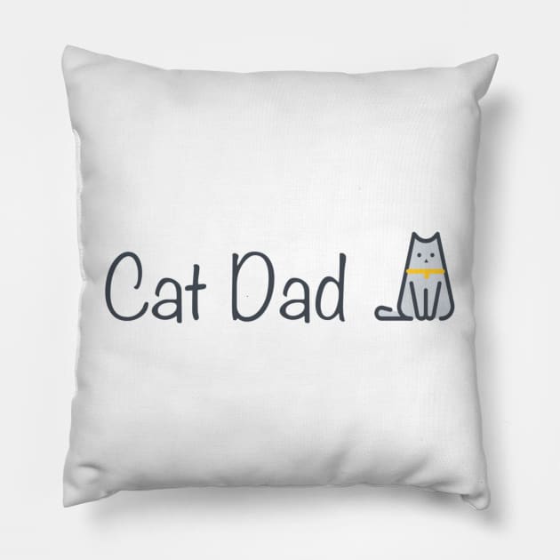 Cat Dad Pillow by Statement-Designs