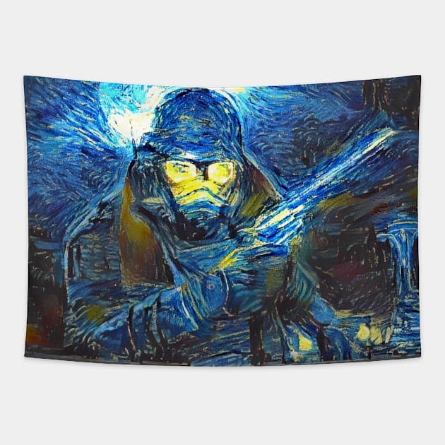 Fallout New Vegas Courier Starry Night Tapestry by Starry Night