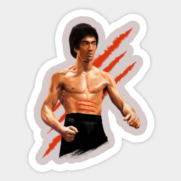 Bruce Lee The Legend - Bruce Lee Dragon Kungfu Martial Art - Sticker |  TeePublic