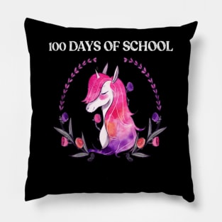 100 Days Of School Unicorn Pillow