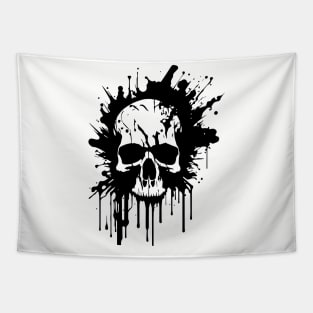 splash ink skull Tapestry