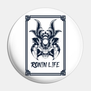 Ronin Life Cool Samurai Mask Japanese Design Pin