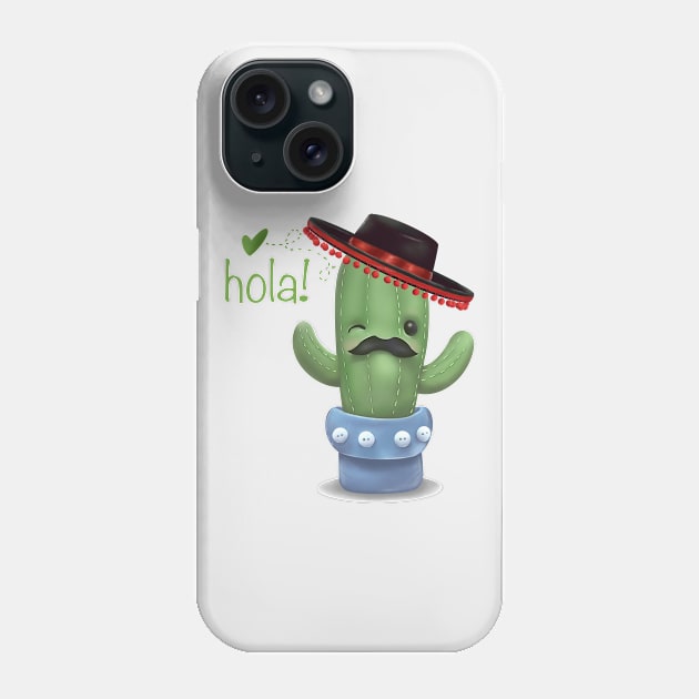 Hola cactus! Phone Case by FoxTag