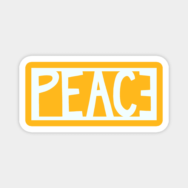 Peace in white Magnet by BraveMaker