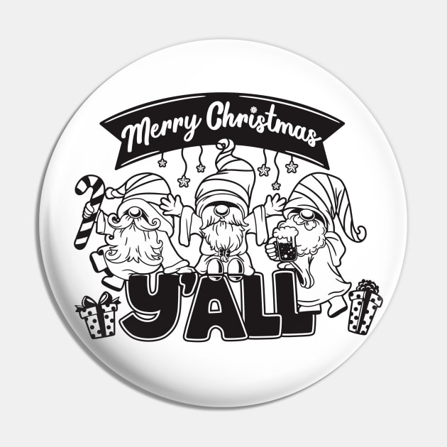 Merry Christmas Gnomes Pin by pmuirart