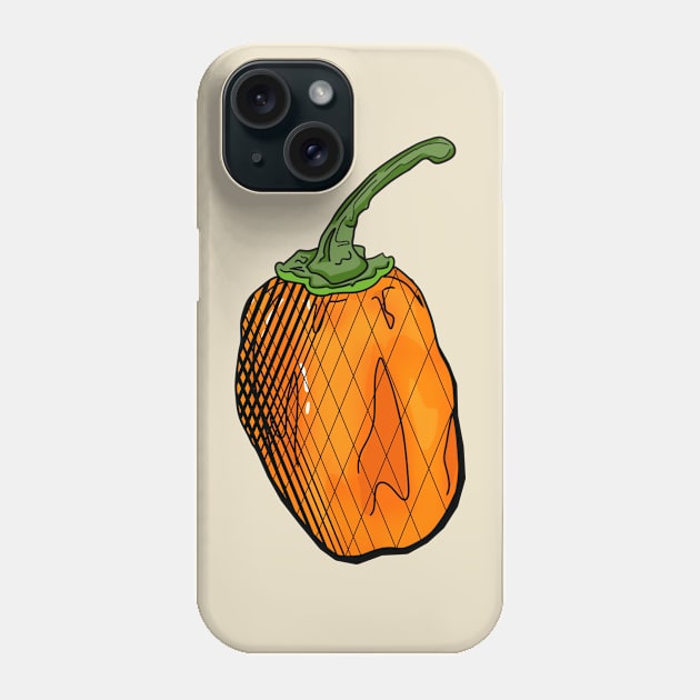 Habanero Chilli Pepper Sticker Spicy Hot Jalapeno Carolina Reaper Phone Case by MojoCoffeeTime