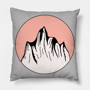 Mountains Sketch V17 Pillow