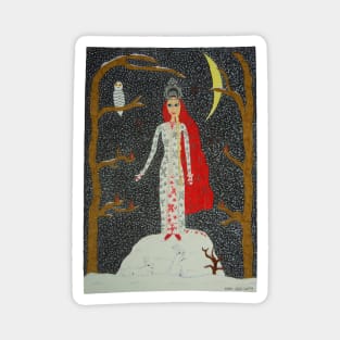 Snow Maiden (Red Version) Magnet