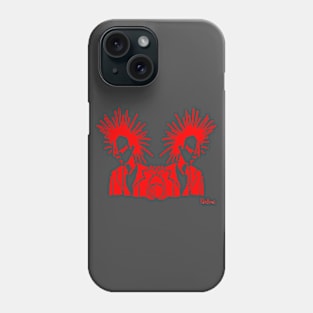 Punk Stand Off in Red by Blackout Design Phone Case