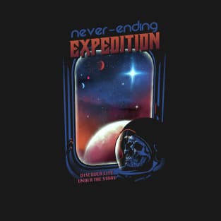 Astroanut Skull Tshirt Space Cosmic Never-ending Expedition T-Shirt