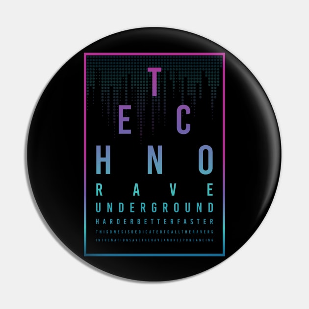 Techno Rave Faster Hardstyle Pin by avshirtnation