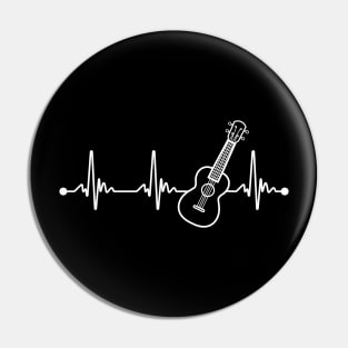 Ukulele Heartbeat Pin