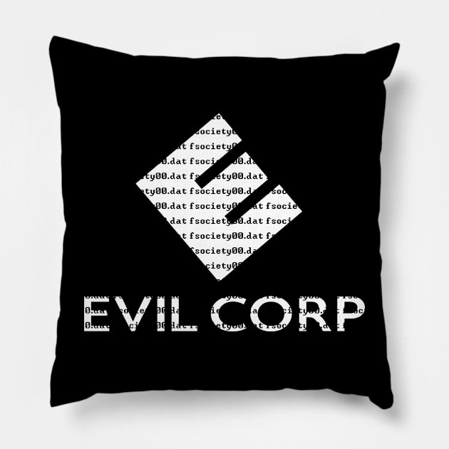 Mr. Robot Evil Corp fsociety00.dat Pillow by CultureClashClothing