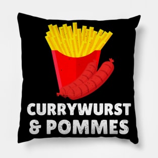 Currywurst & Pommes Bratwurst Fastfood Pillow