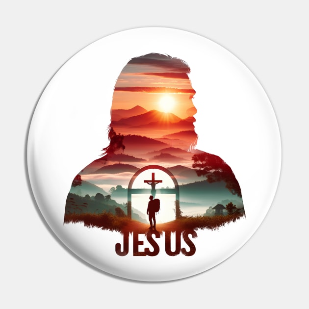 Christian Tshirt Design Siluet Jesus Christ Pin by Javacustoms