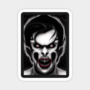 EVIL AND CREEPY RED EYED SPOOKY HALLOWEEN VAMPIRE Magnet