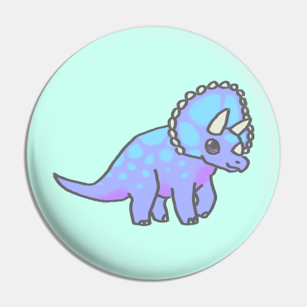 Lil Triceratops Pin by SpectacledPeach