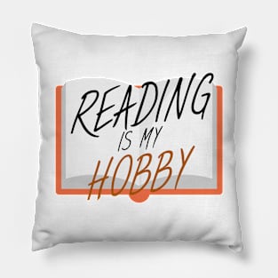 Bookworm reading is my hobby Pillow