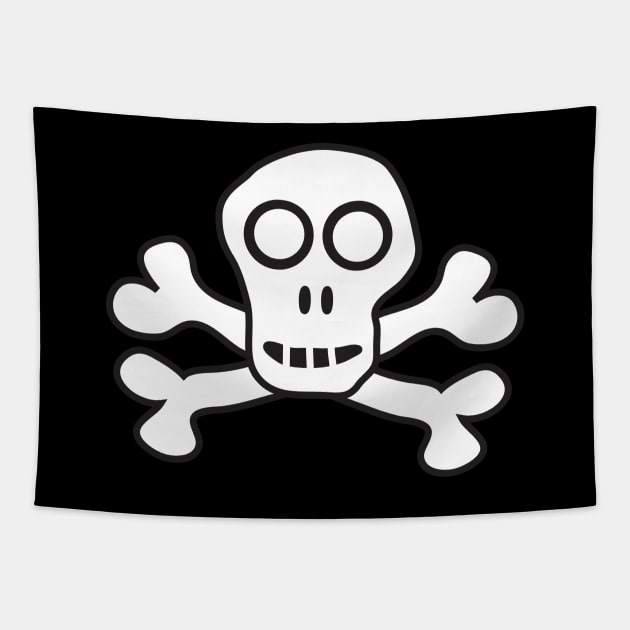 Skull and Crossbones Tapestry by FruitflyPie
